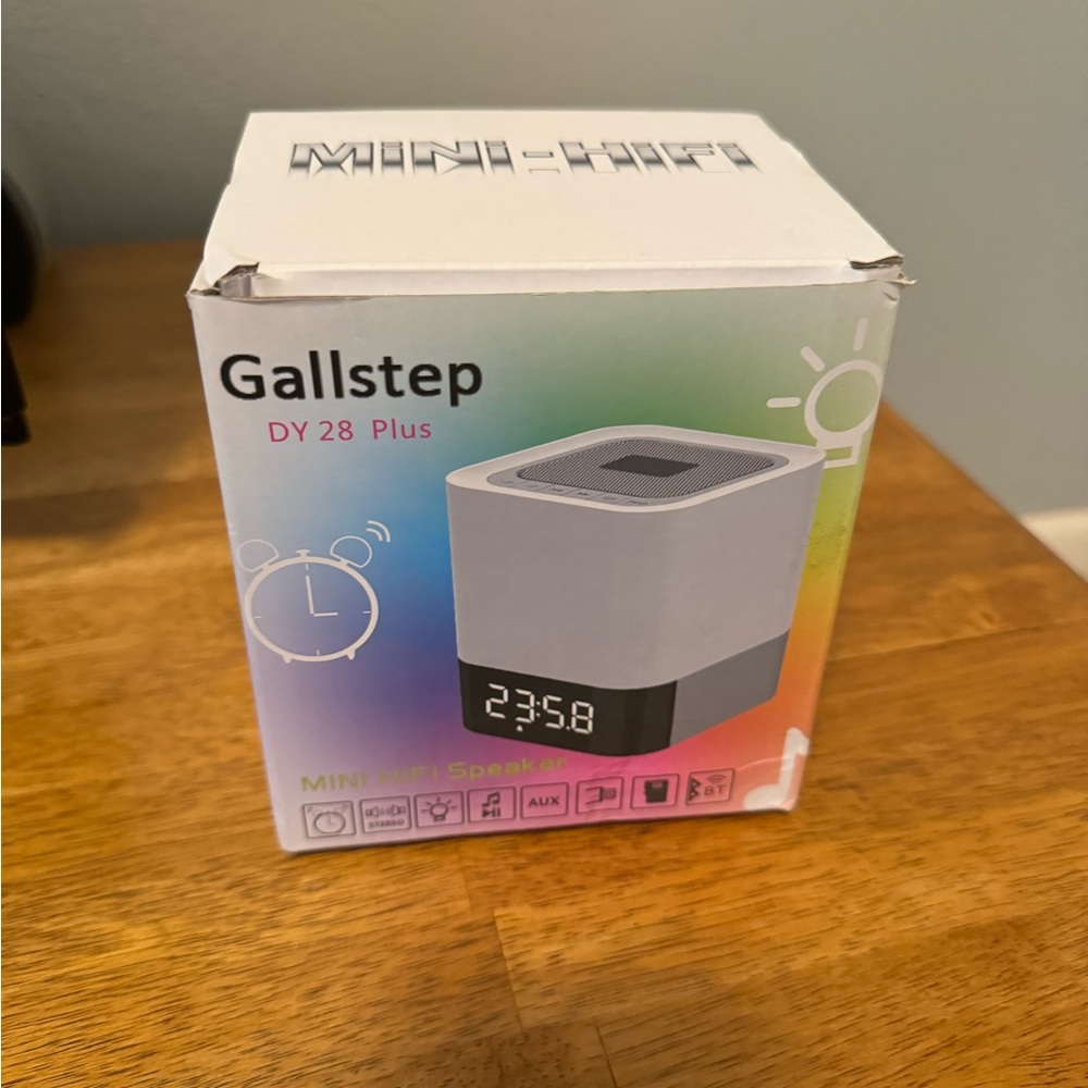 Gallstep Speaker and Alarm Clock- Brand New